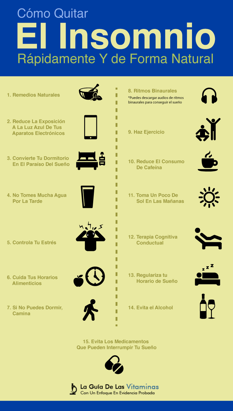 Cómo quitar el insomnio rápidamente y de forma natural