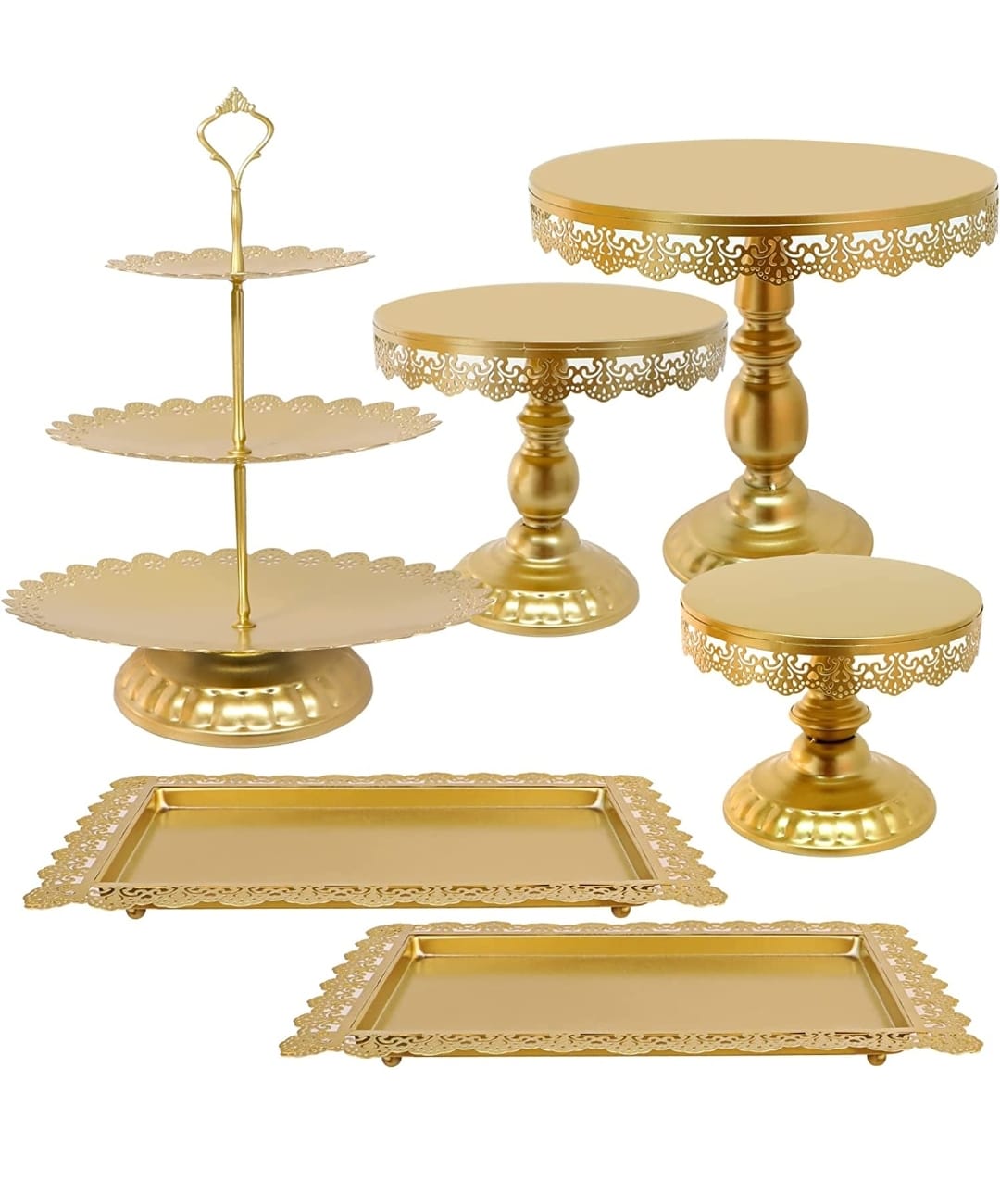Cake stand Gold Metal La hannah Holdings