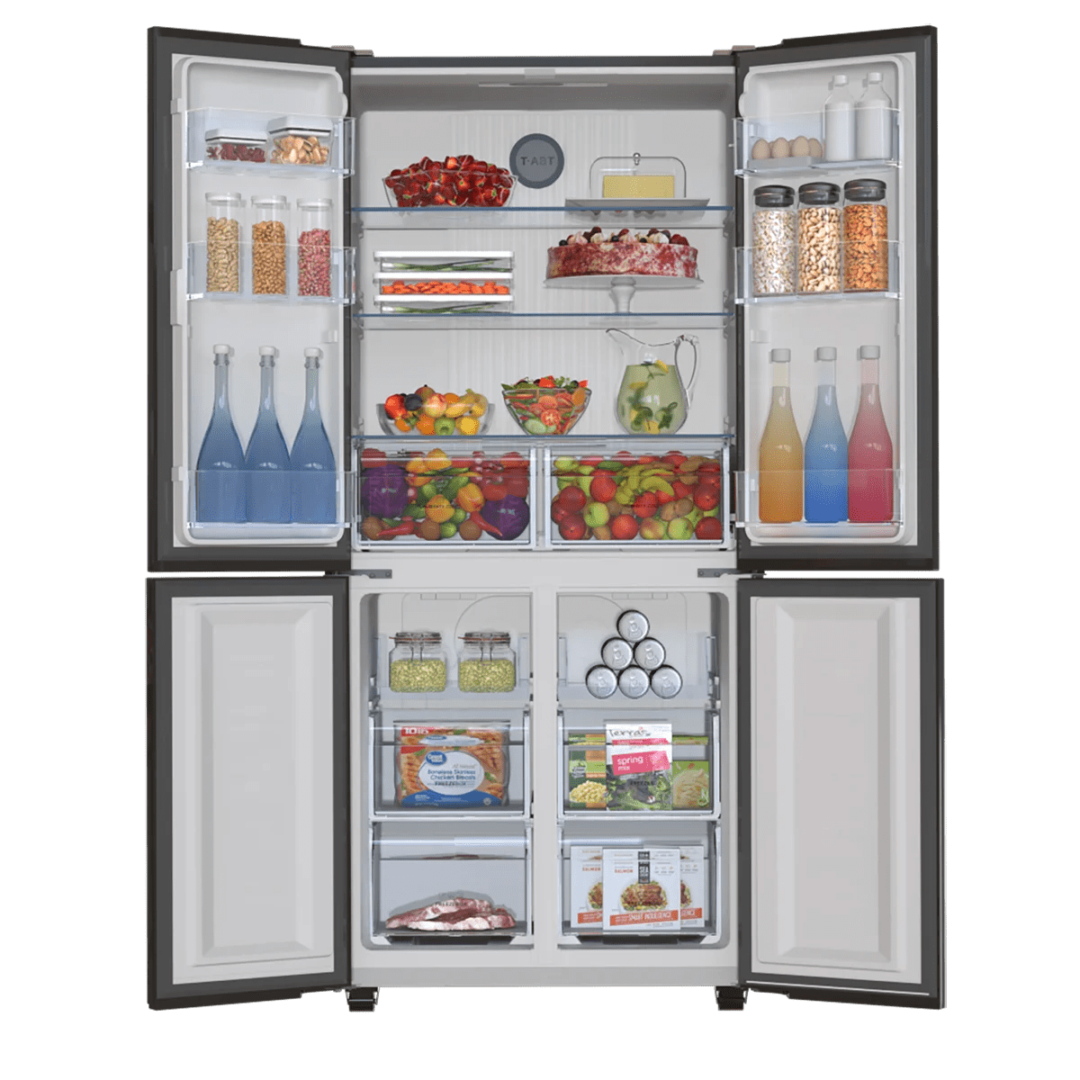 Haier Side By Side Double Door Refrigerator HRF578TBP Black PCM