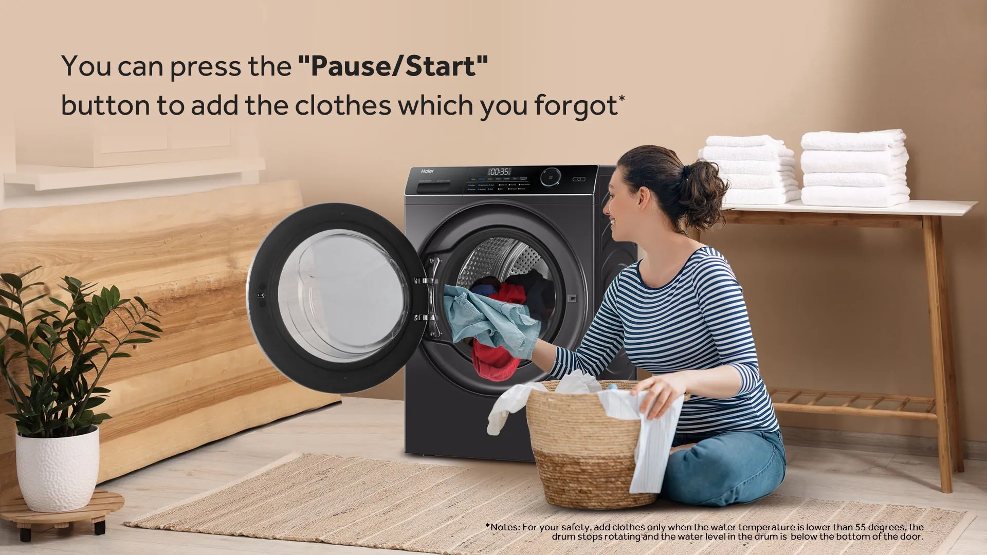 Haier 10.5kg Front Load Washing Machine HWD105B14959S8U1 (Tumble Dry