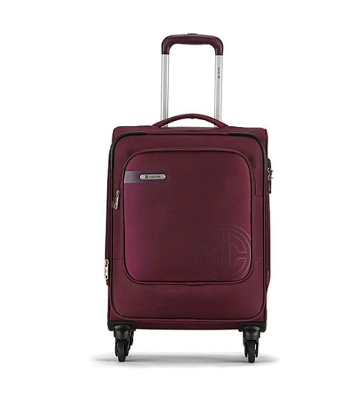 Carlton Hamilton 4 Wheel Soft Trolley Bag Burgundy Lahore Stores