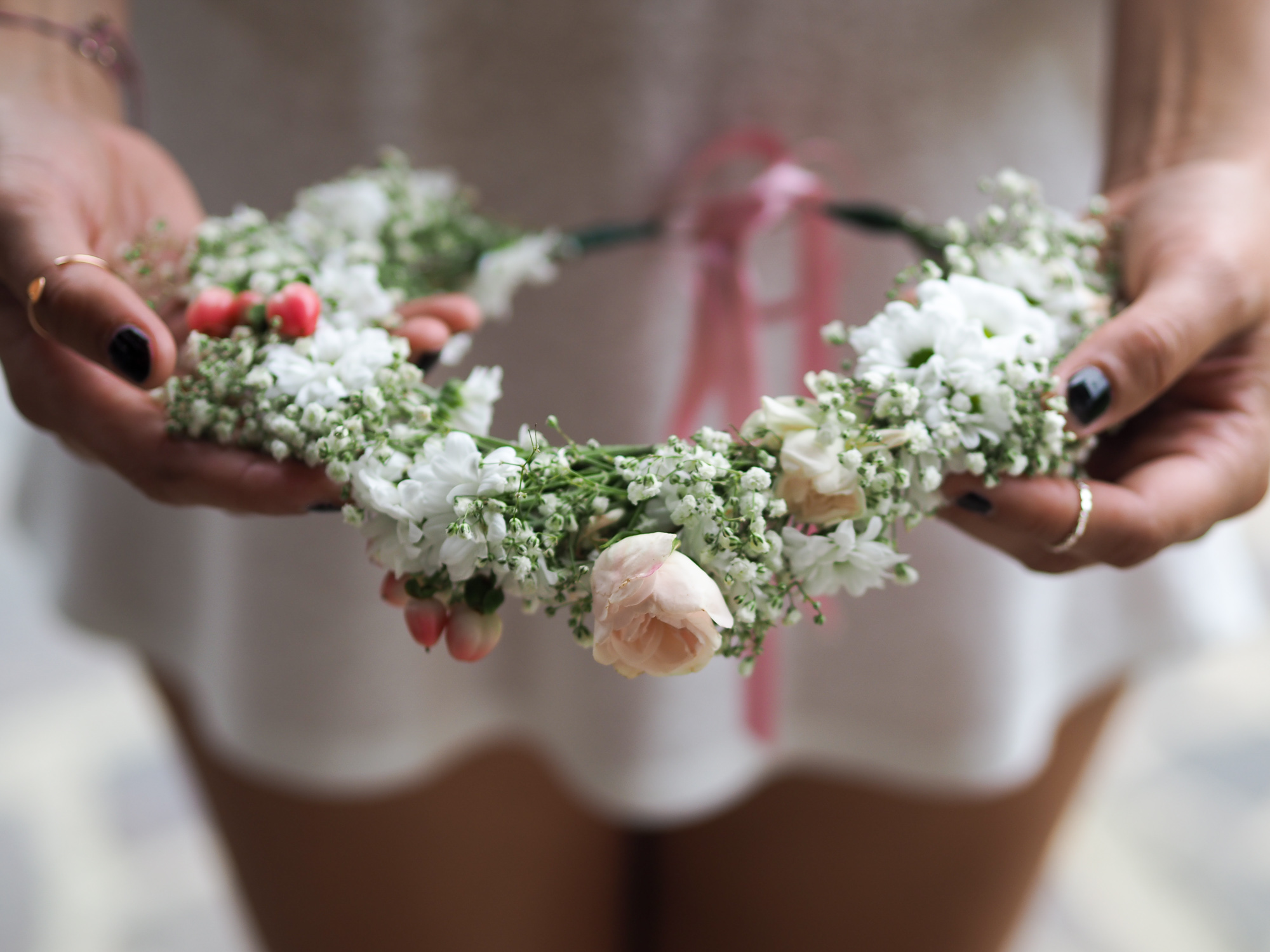 DIY Blumenkränze - Flowers Love Bridal Shower - La Katy Fox