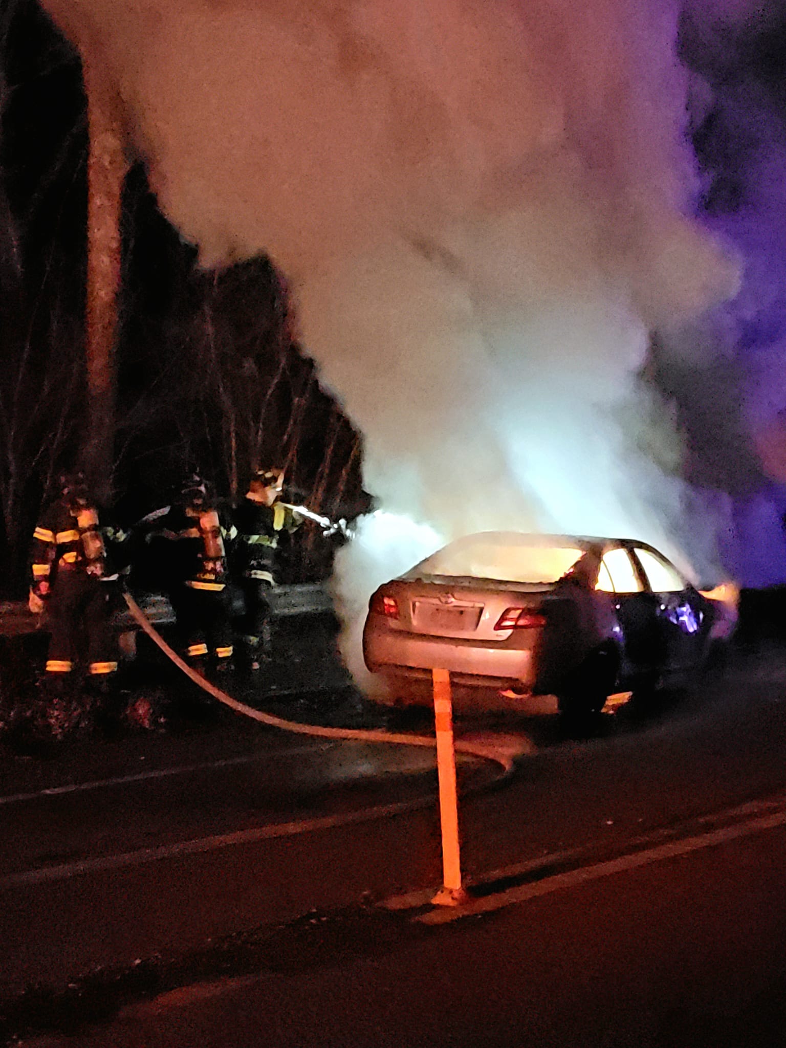 Dudley Crews Extinguish Car Fire On Route 131 THE LAKE 940