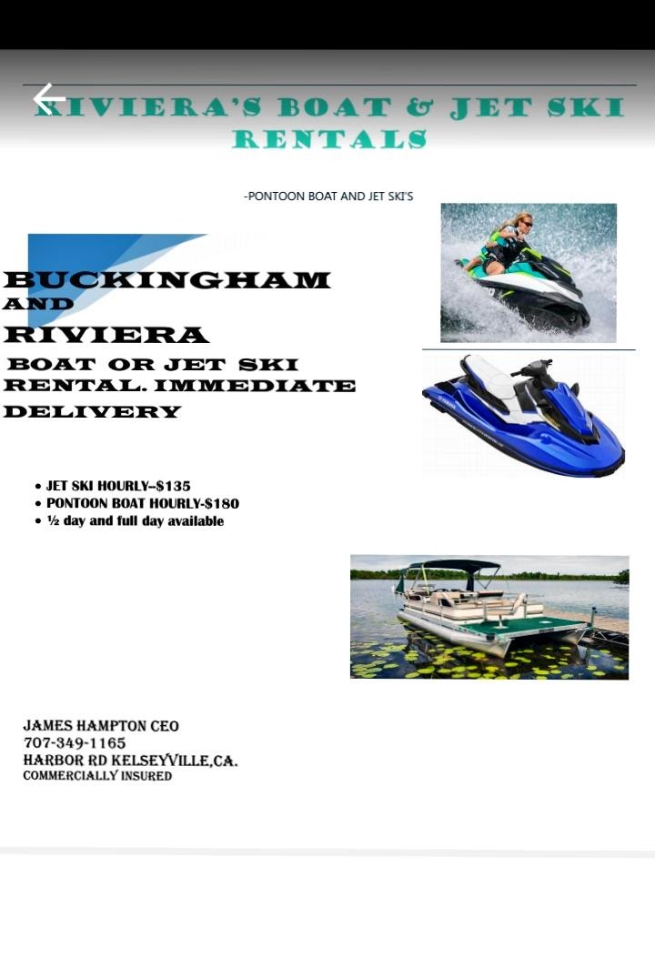 Riviera's Boat & Jet Ski Rental Lake County