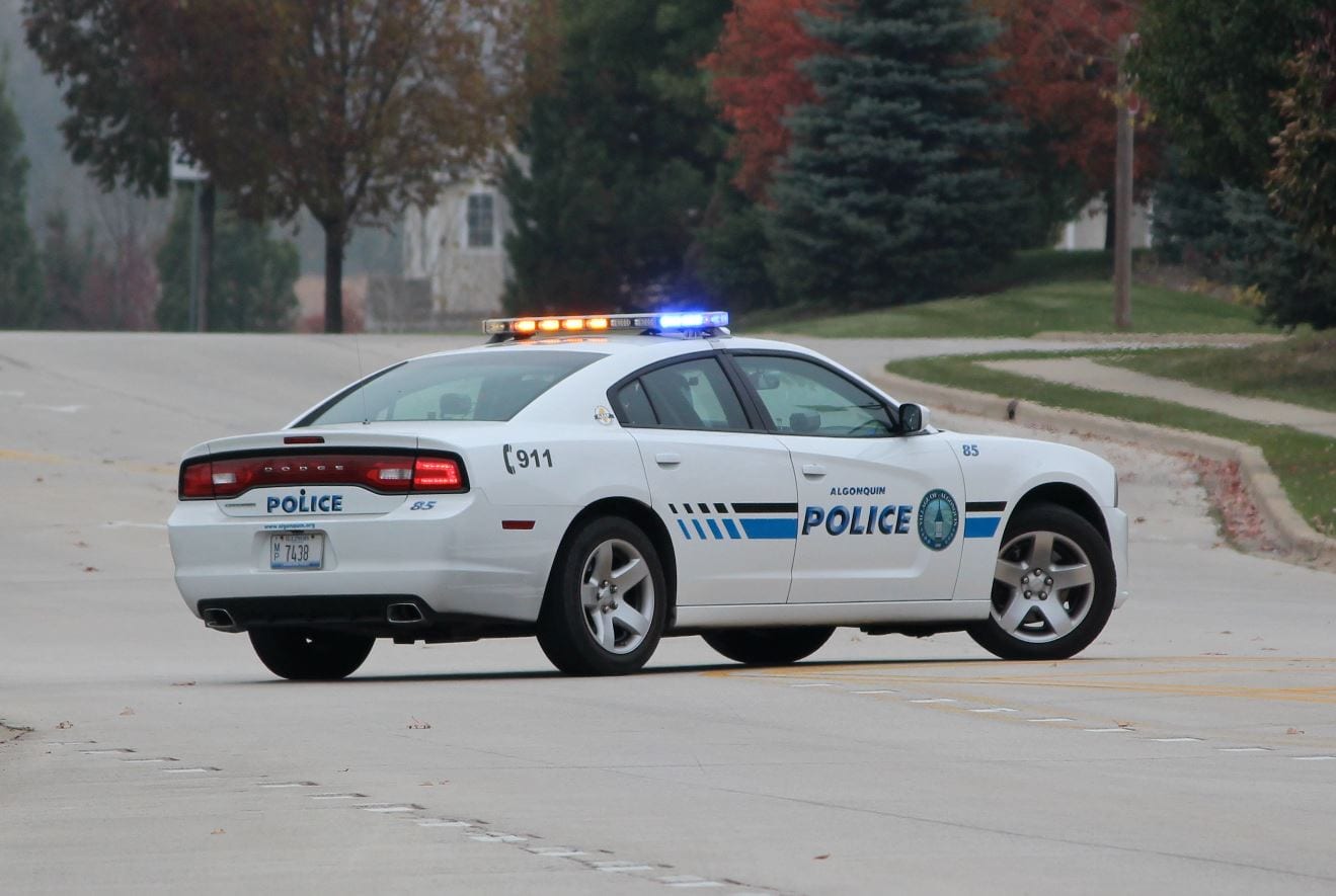 Bicyclist hospitalized after being struck by Algonquin police squad car