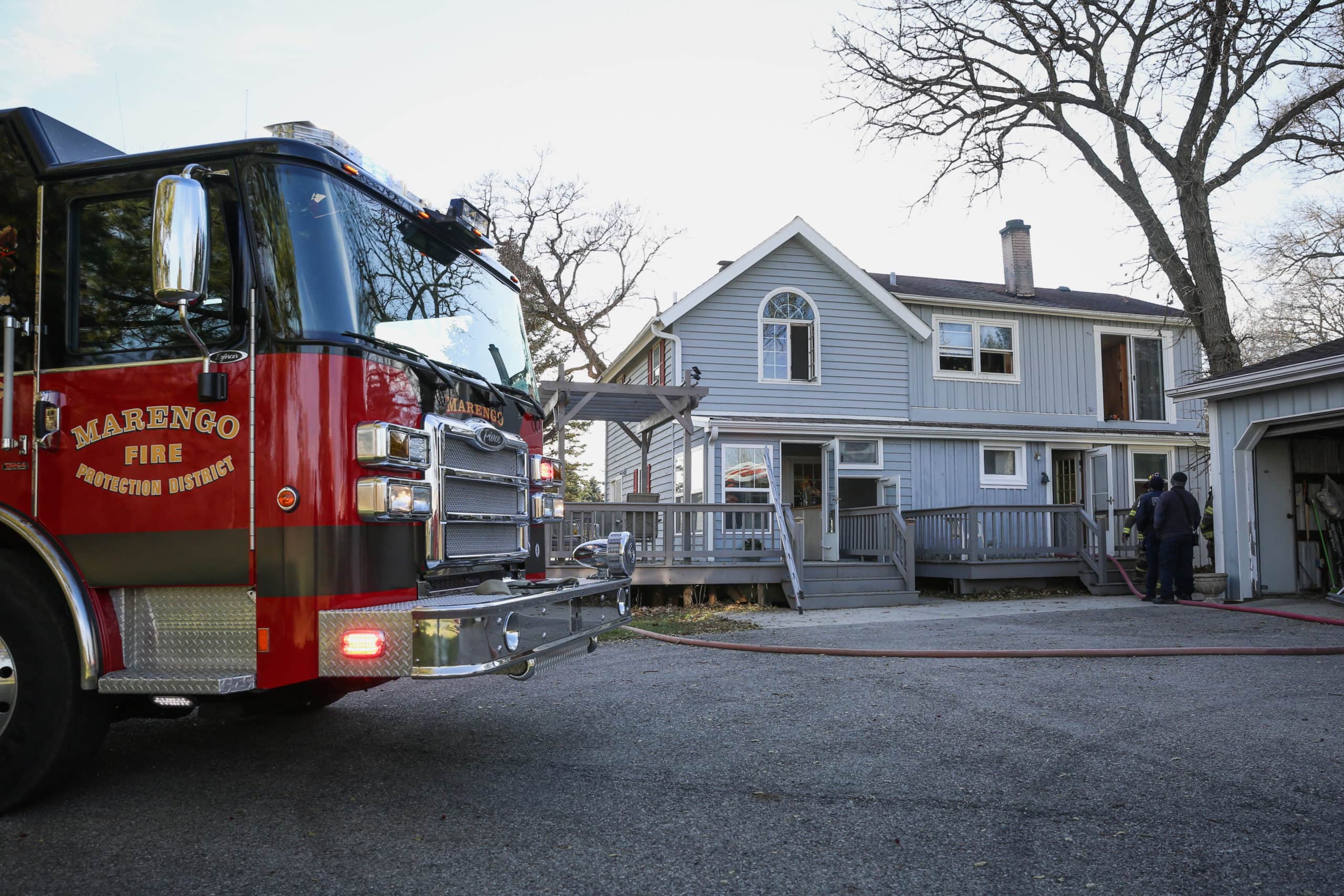 Residents displaced after fire causes Marengo home to be uninhabitable