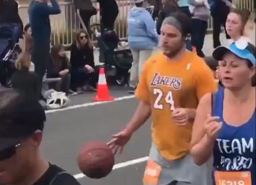 Man Dribbling Basketball Kobe Bryant Jersey