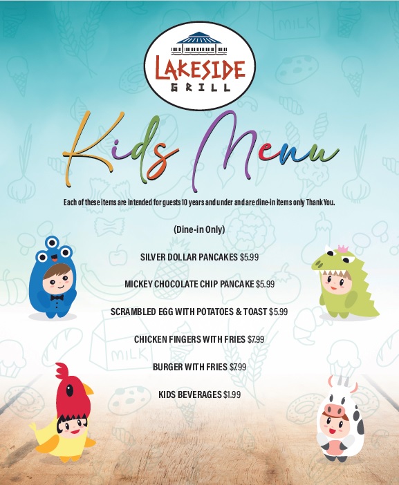 Menu Lakeside Grill