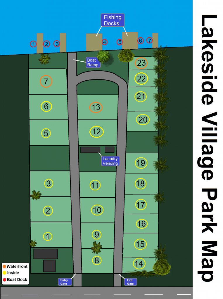 Lakeside Village RV Park Map Lakeside Village RV Resort