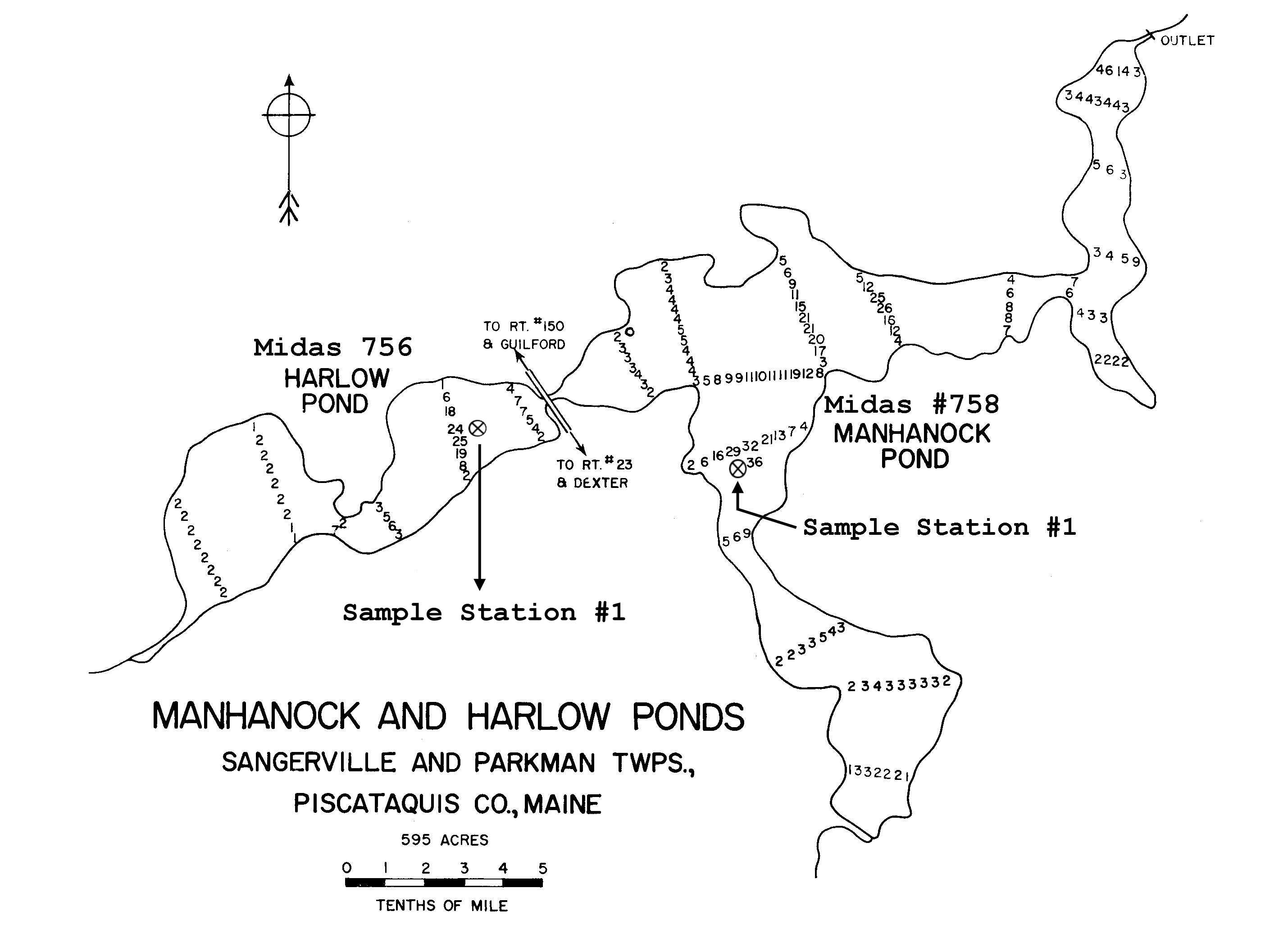 Lakes of Maine Lake Overview Harlow Pond Parkman, Piscataquis, Maine