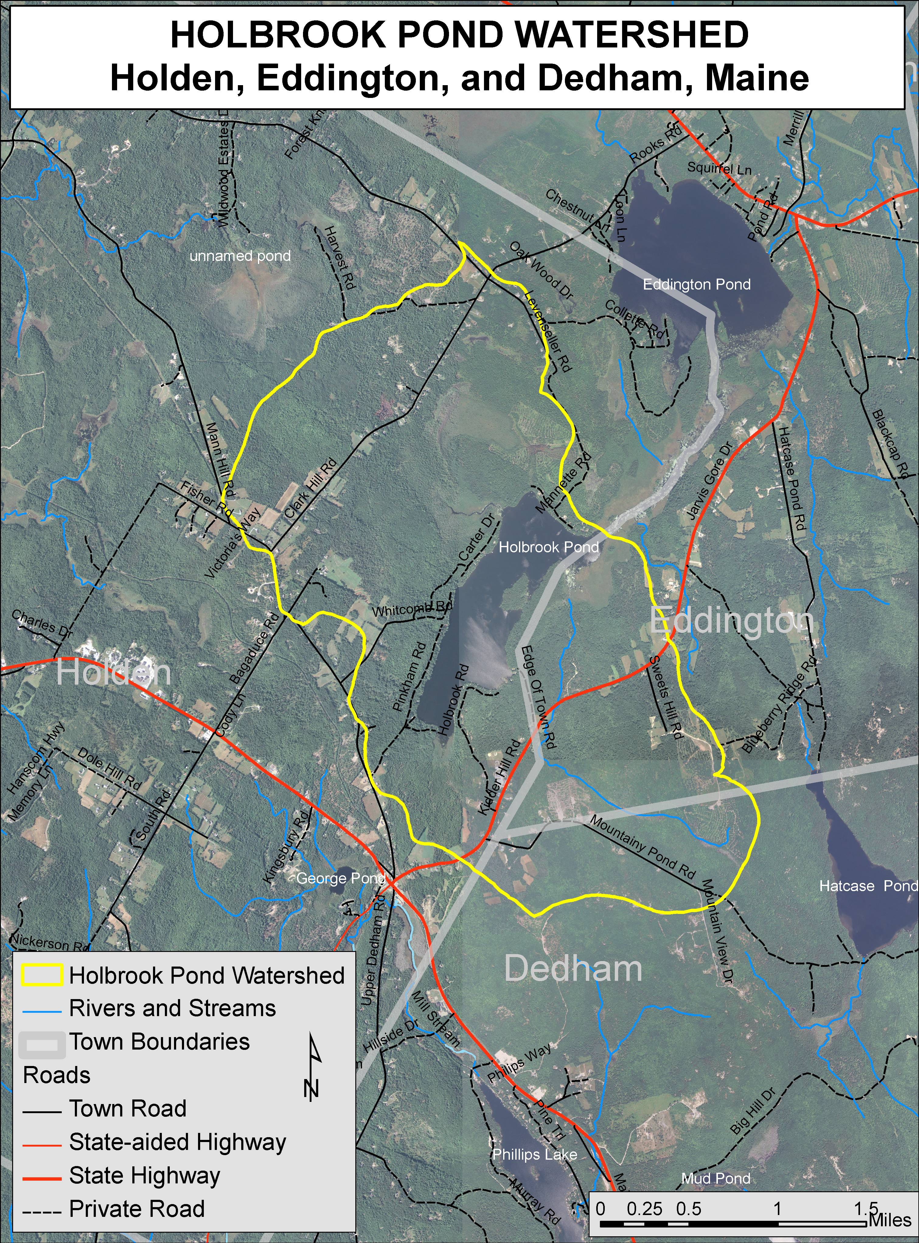Lake Overview Holbrook Pond Eddington, Holden, Penobscot, Maine Lakes of Maine