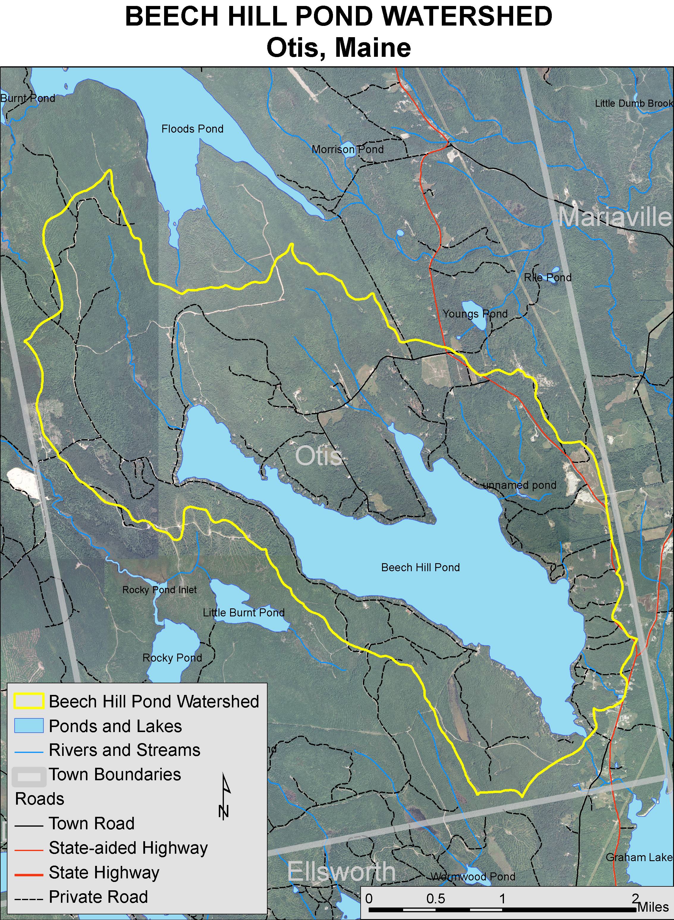 Lakes of Maine Lake Overview Beech Hill Pond Otis, Hancock, Maine