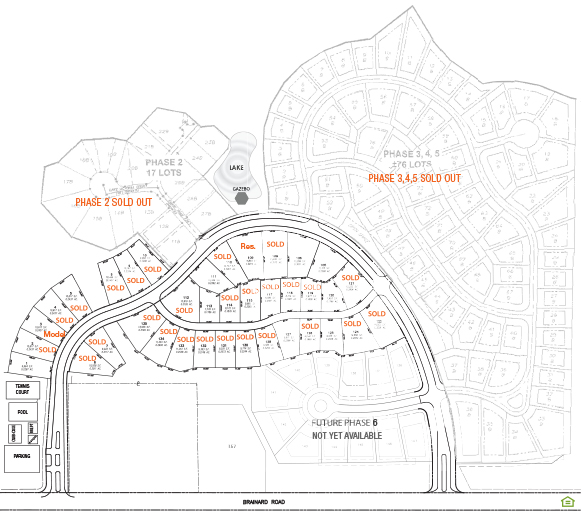 Site Plan for Lakes of Orange Community