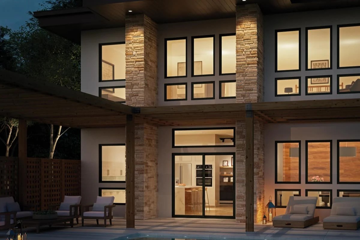 Outside Brown With Black Picture Frame