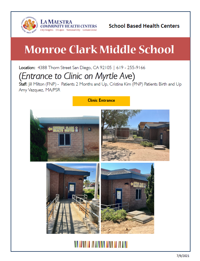 School City Location LA MAESTRA COMMUNITY HEALTH CENTERS