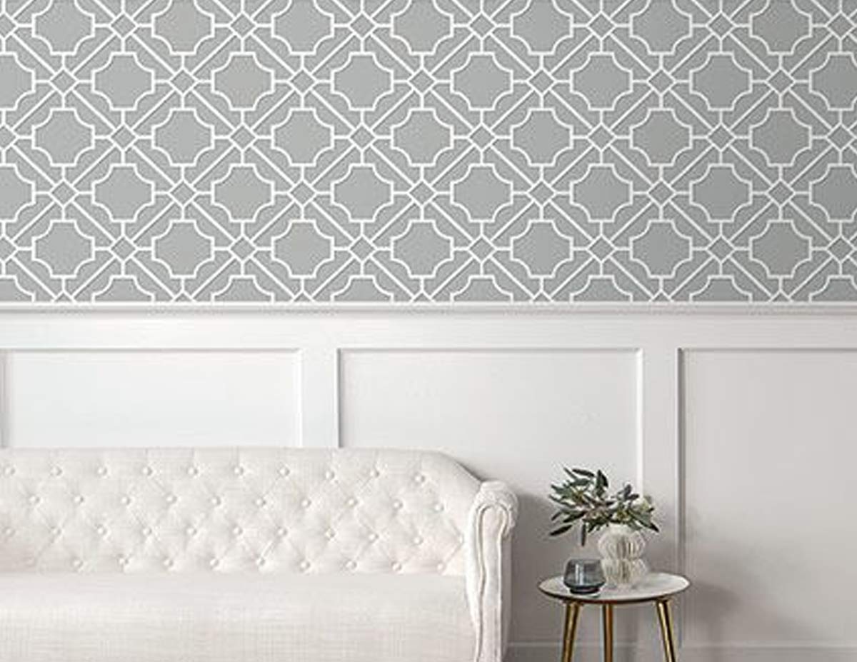 La Maison Walls Navy, Grey and White