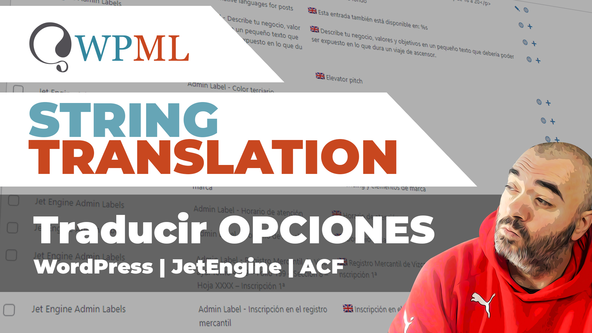 WPML Traductor de cadenas String Translation Para traducir