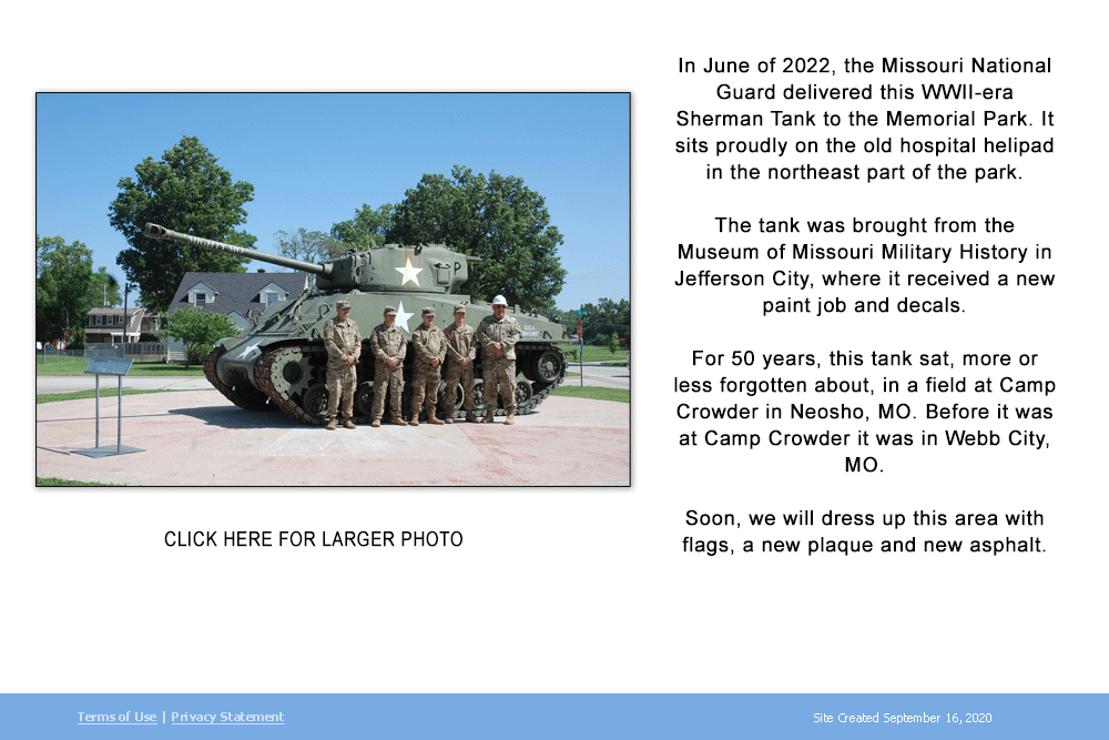 Barton County Memorial Park. Lamar, MO