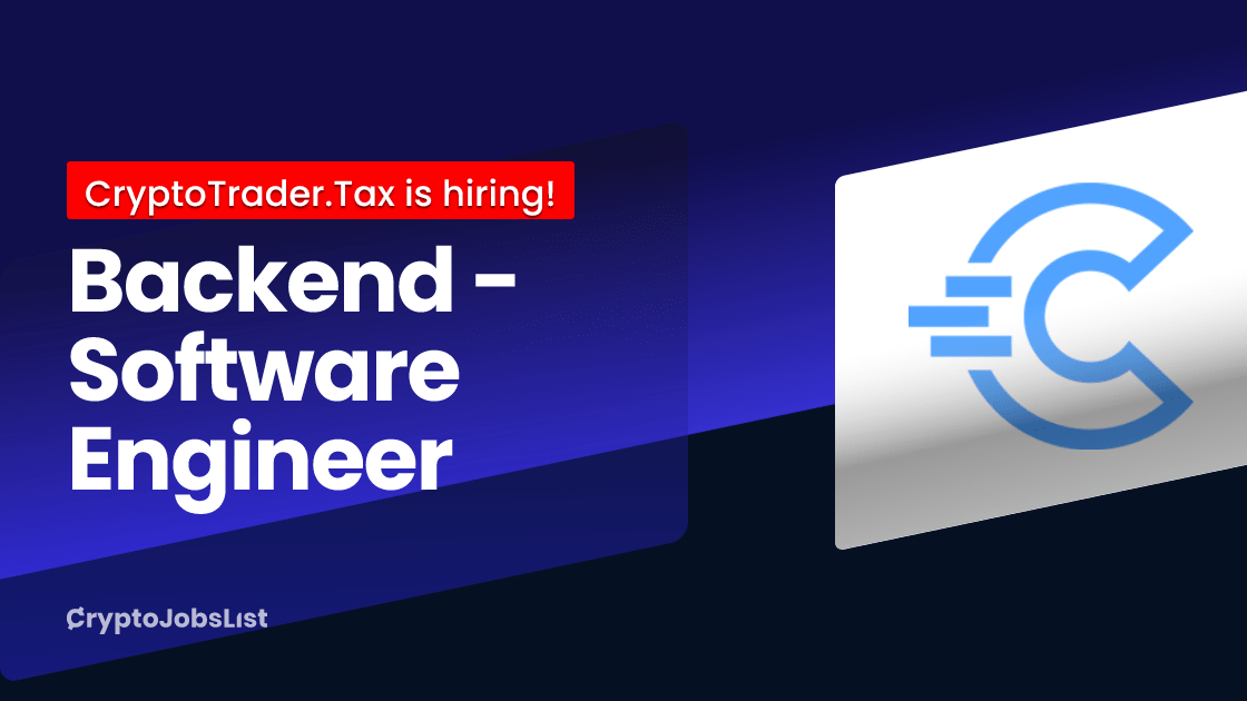 Backend Software Engineer at CryptoTrader.Tax Remote Crypto Jobs List