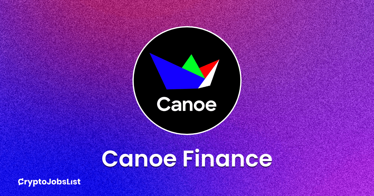 Jobs at Canoe Finance CryptoJobsList