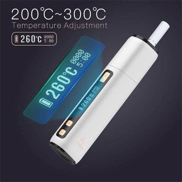 Cc heating type titanium steel alloy heating blade led display: Lambda CC White Heat No Burn Device - Heets Compatible