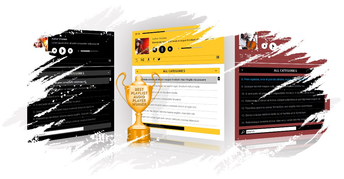HTML5 Audio Player PRO With Playlist jQuery Plugin WordPress
