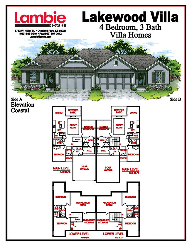 Lakewood Villa Floor Plan Lambie Homes