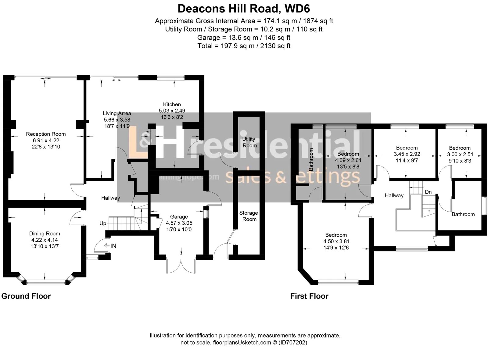 Sold STC 4 Bed House Deacons Hill Road, Elstree, WD6 L&H