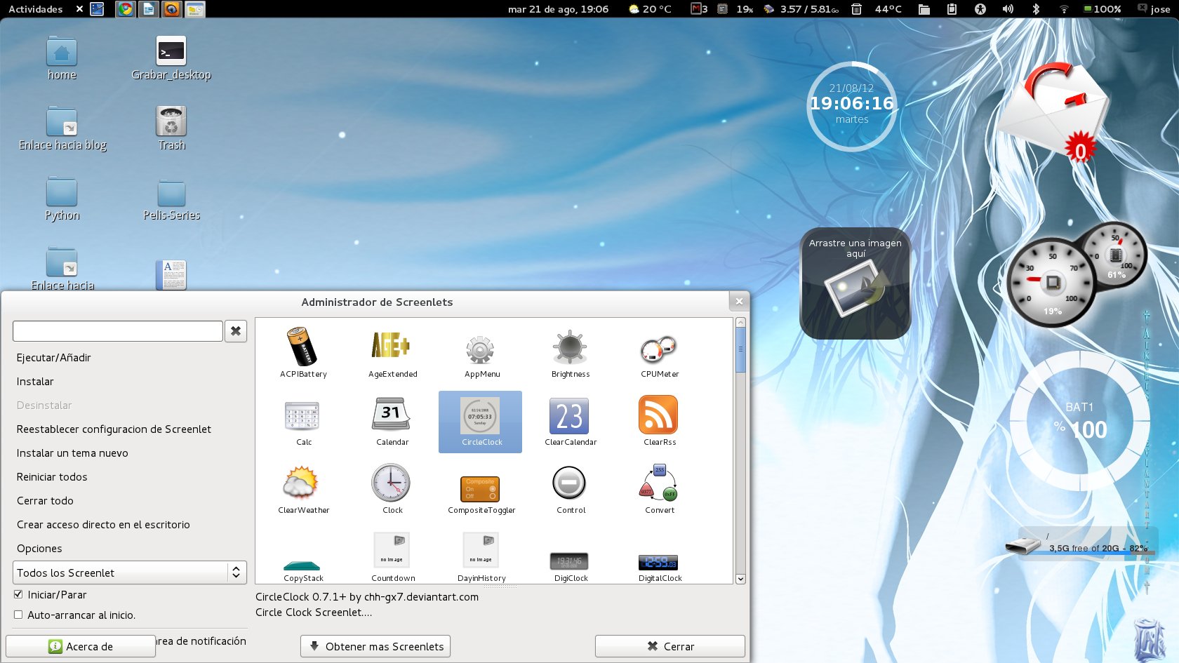 Screenlets los widgets de Gnome La mirada del replicante
