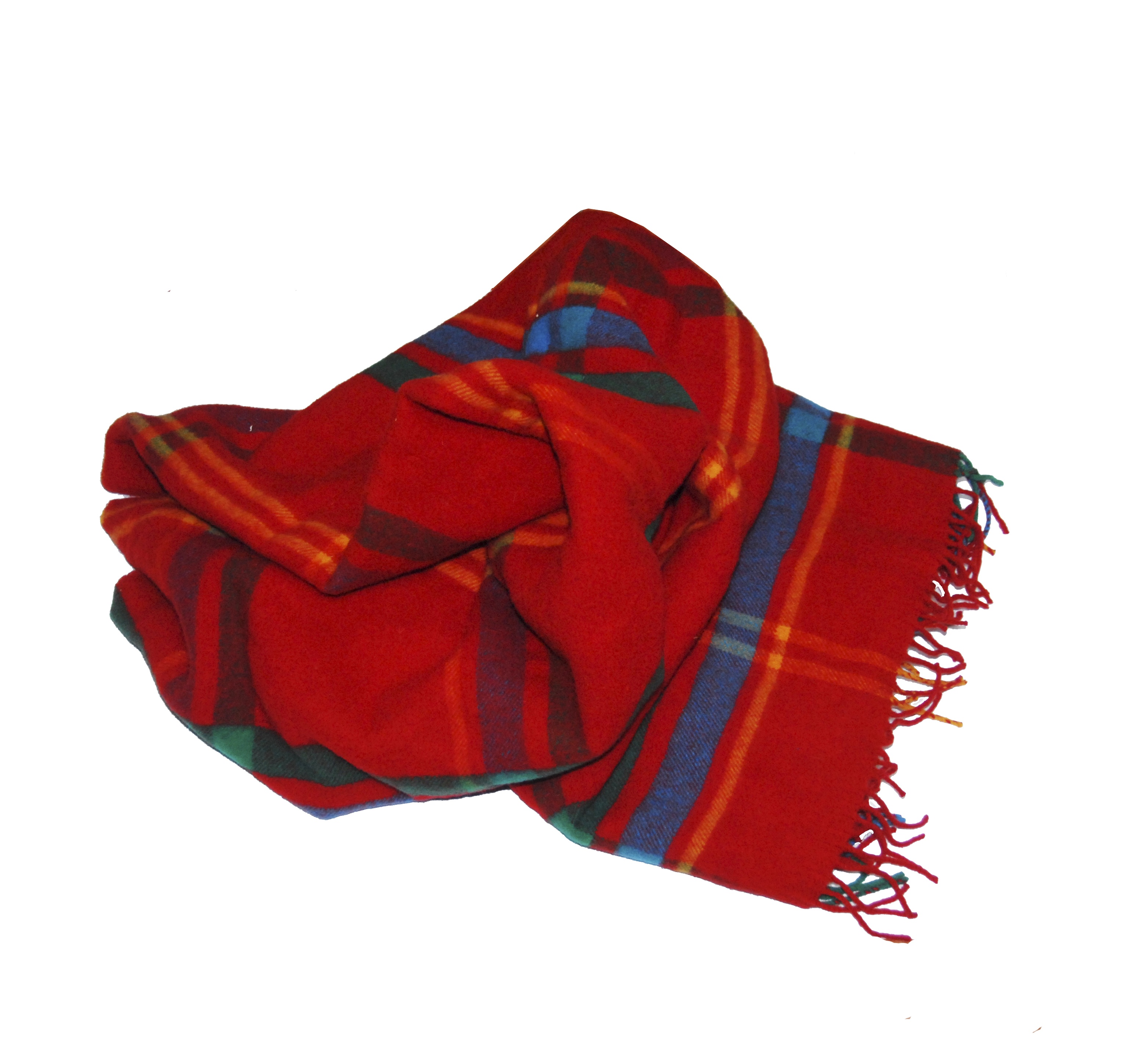 Manta Val de San Lorenzo cuadros rojo LA MODERNA SINGULAR