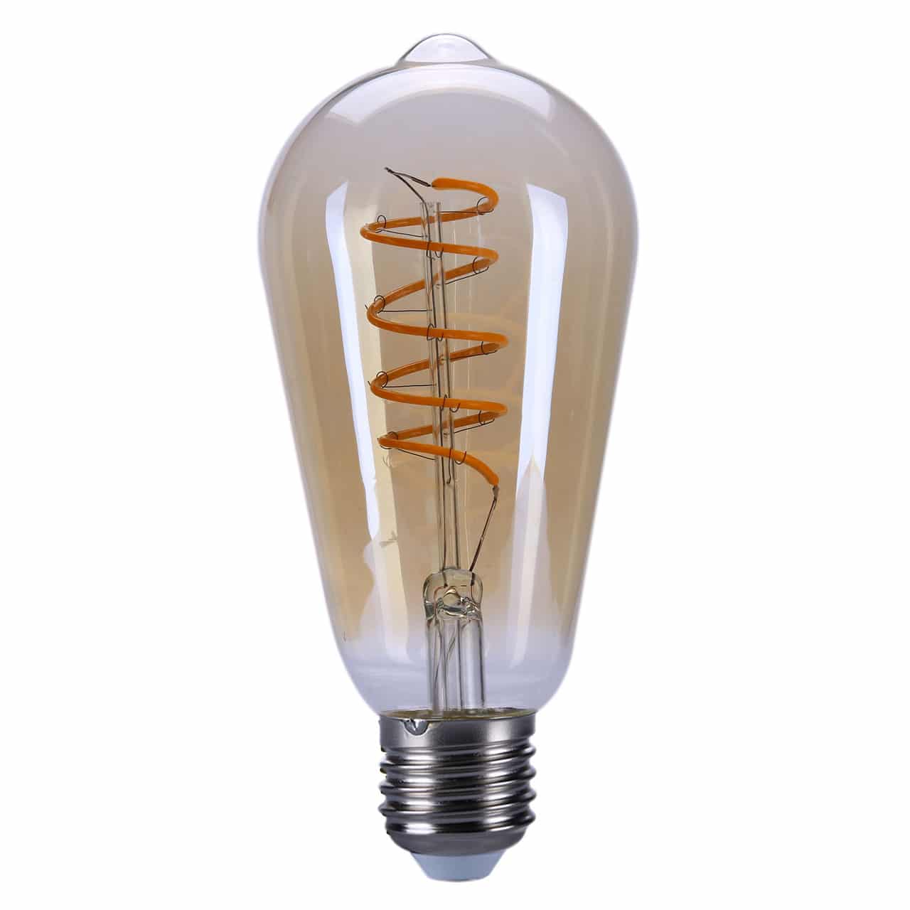 E27 Rustiek Goud Led Filament Lamp Dimbaar 9 Watt 650 Lumen - Lampenconcurrent.nl