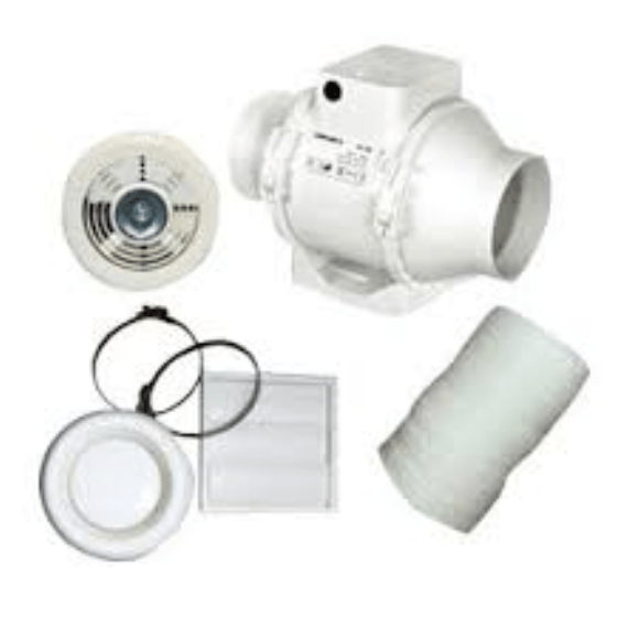  Airflow 9041408 Aventa InLine Kit 100mm 4 Inch
