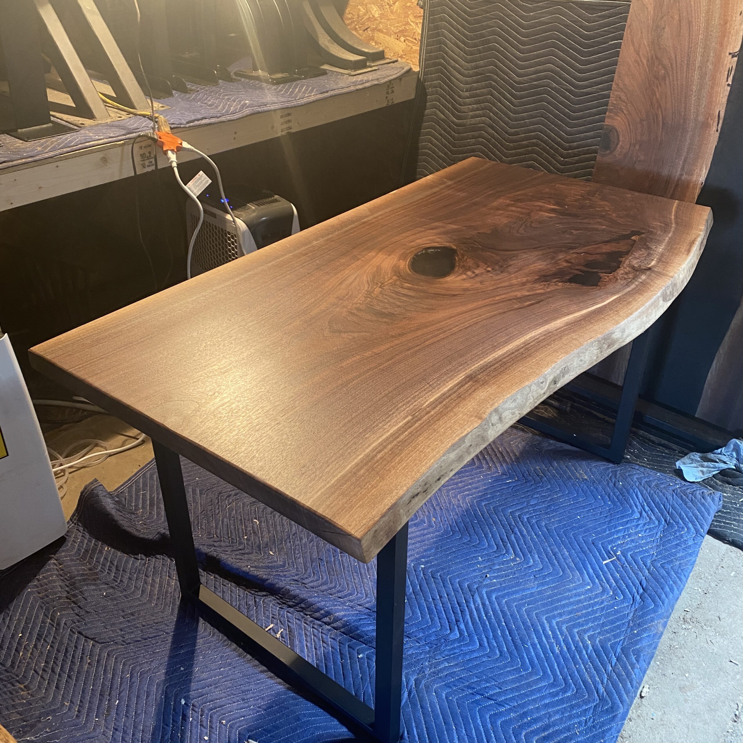Live Edge Black Walnut Desk Black Walnut Live Edge Desk With Metal Legs Lancaster Live Edge