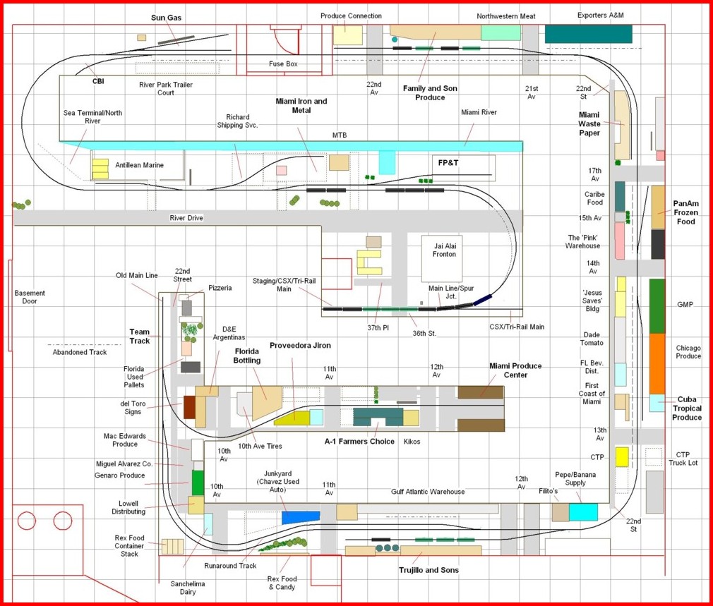 Lance Mindheim's Original "Miami Downtown Spur" Track Plan From 2009