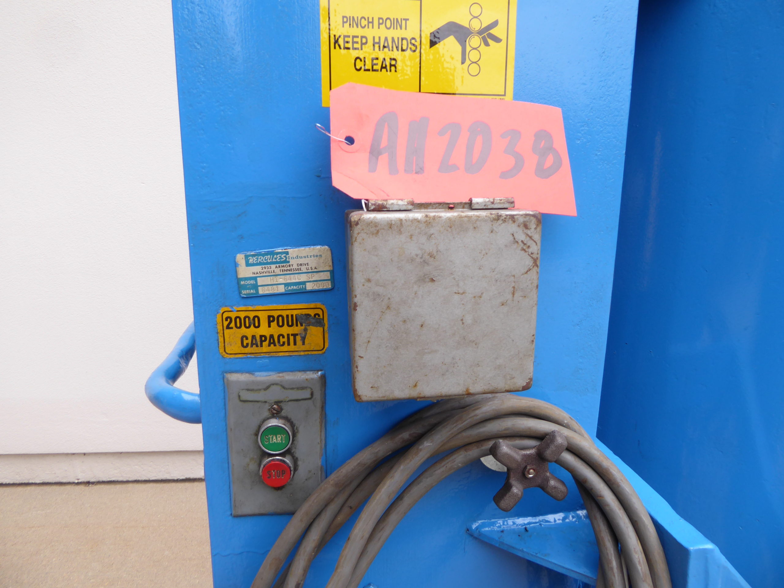 Used Automatic Dumper Hercules 2000 lbs Capacity Automatic Drum