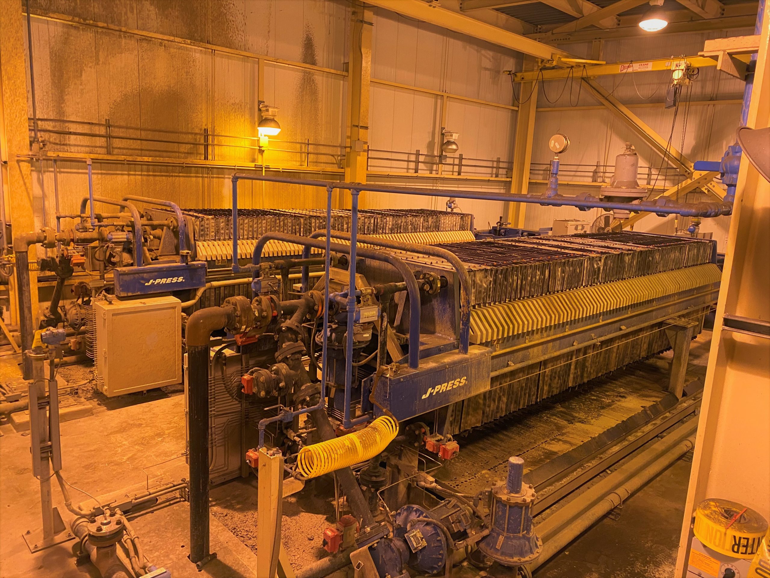 US Filter 100 Exp to125 Cu' Air Over Hyd Filter Press FP2413 Lanco