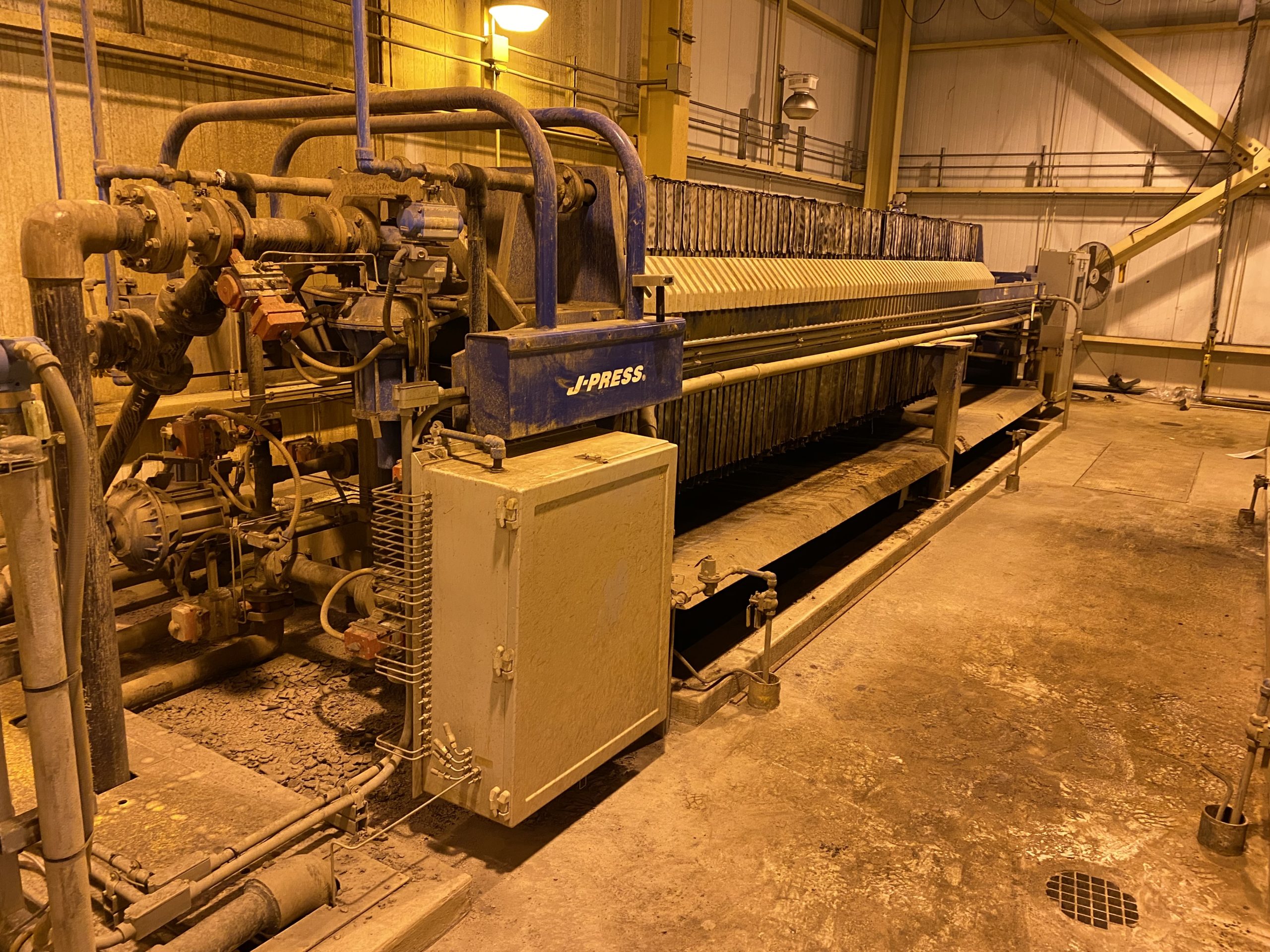 US Filter 100 Exp to125 Cu' Air Over Hyd Filter Press FP2413 Lanco