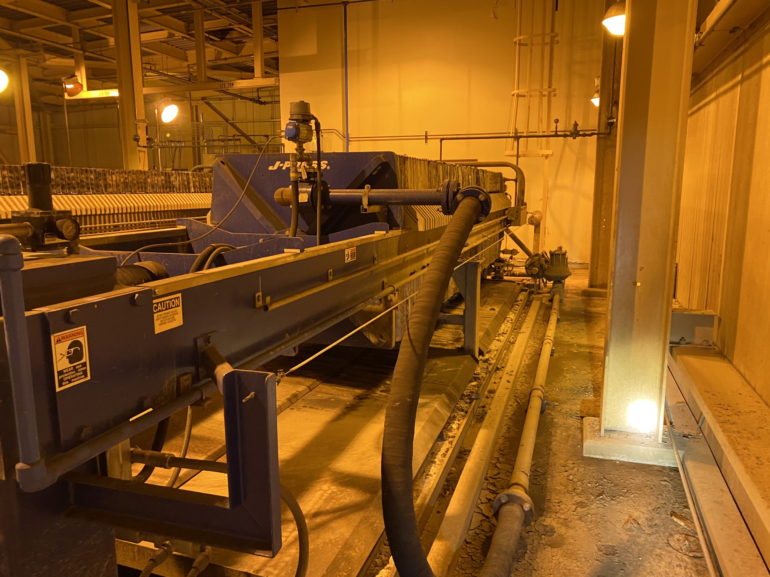 US Filter 100 Exp to125 Cu' Air Over Hyd Filter Press FP2413 Lanco