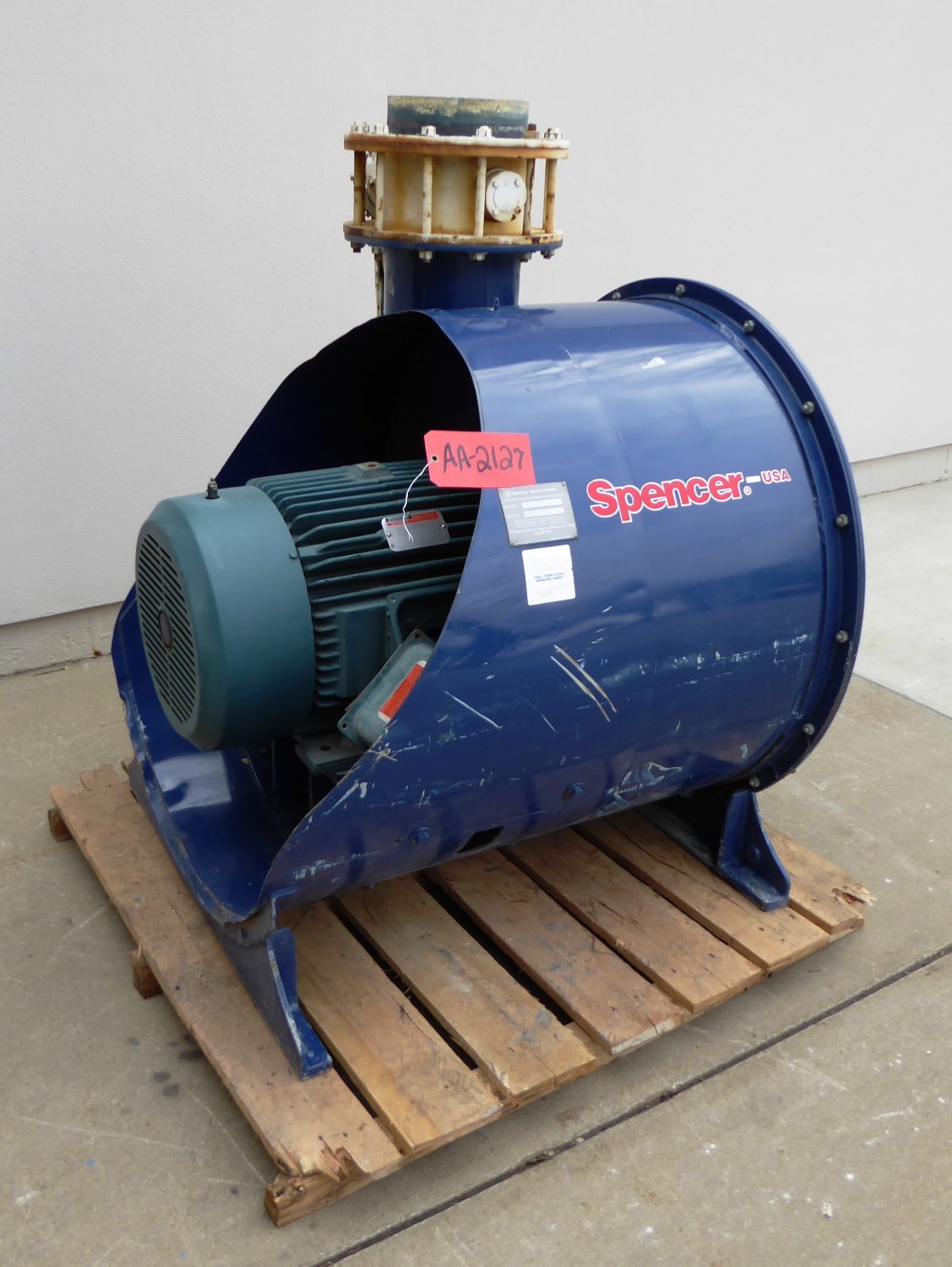 Used Agitation Blower Spencer 40 HP Model M36103C4 Steel Air