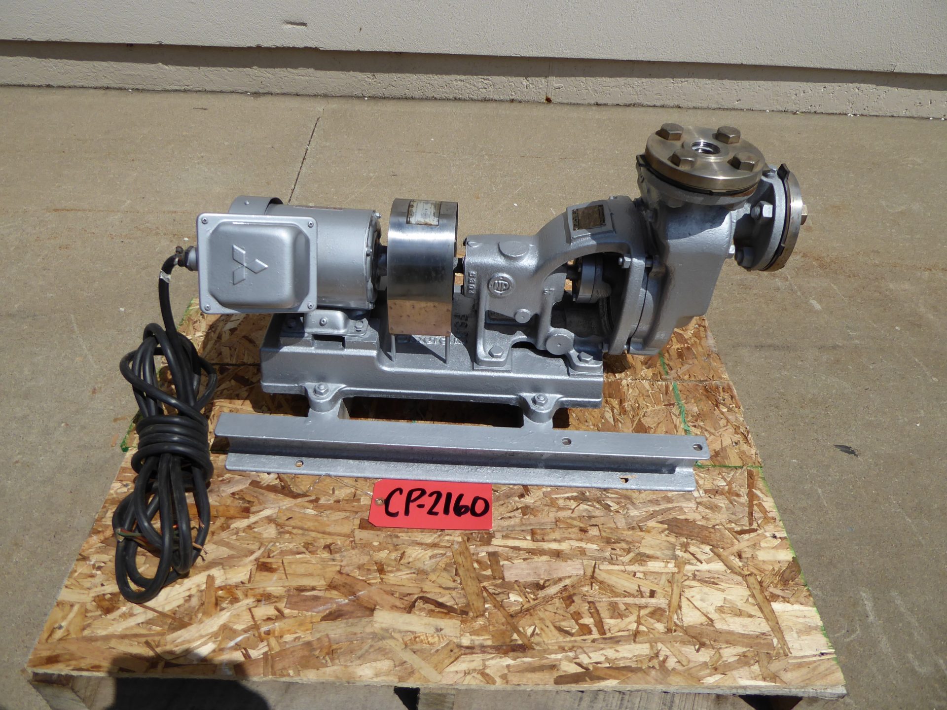Used Centrifugal Pump Nishigaki Pump .5 HP 1" Inlet 1" Outlet