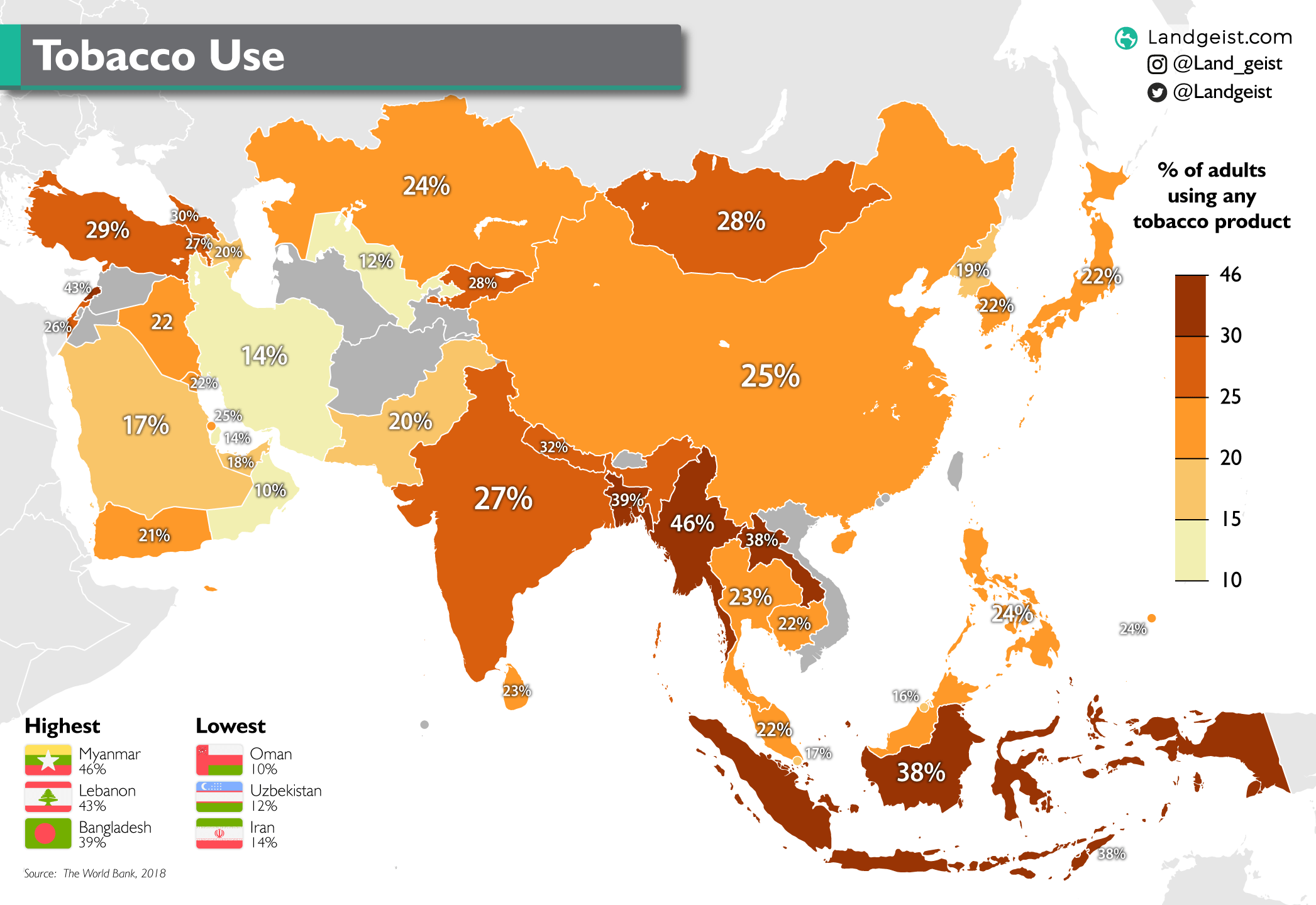 Tobacco Use in Asia Landgeist