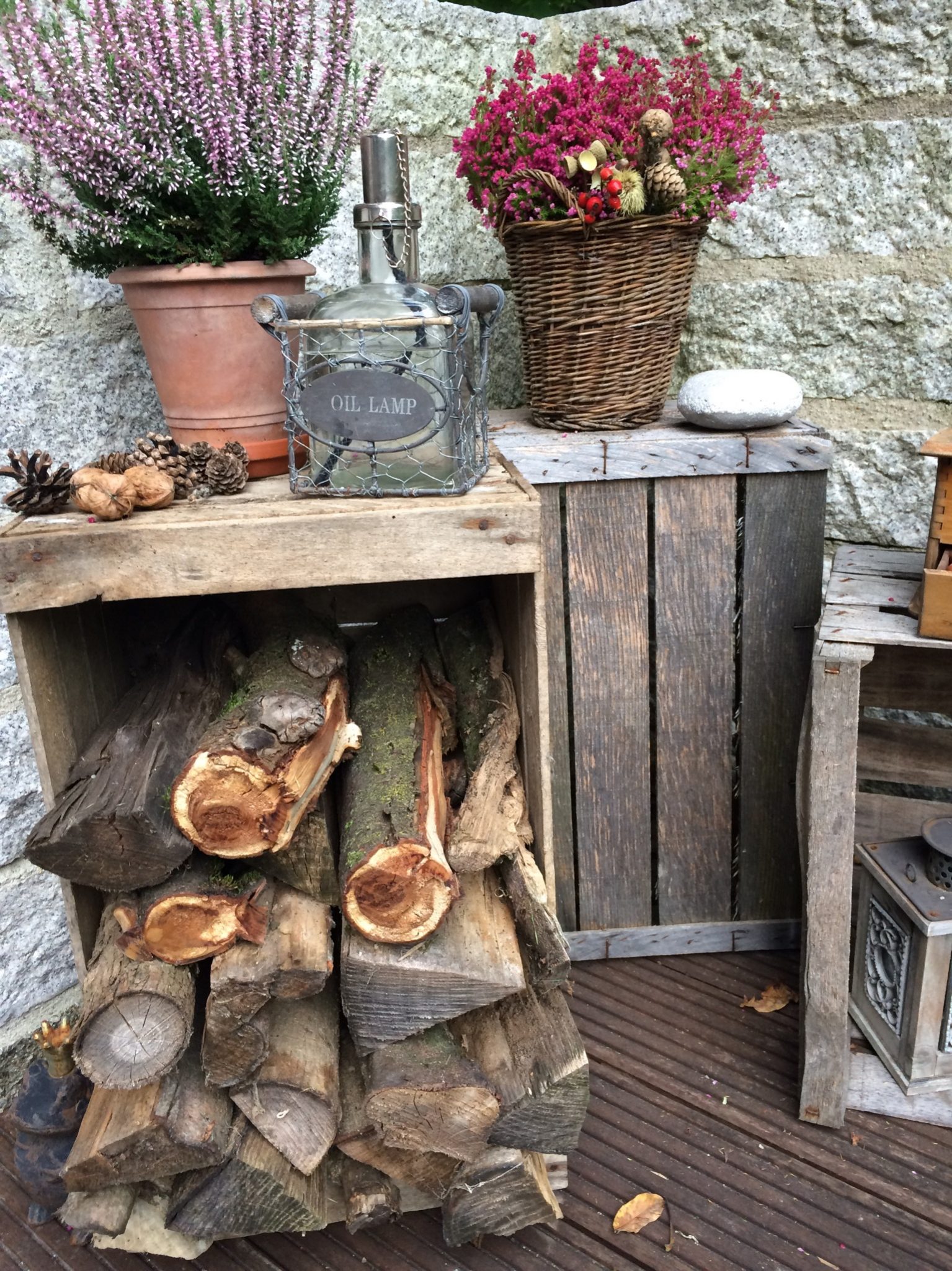 HerbstDeko 2016 VintageLook & Holzscheite glutenfreie Rezepte & kreative Ideen