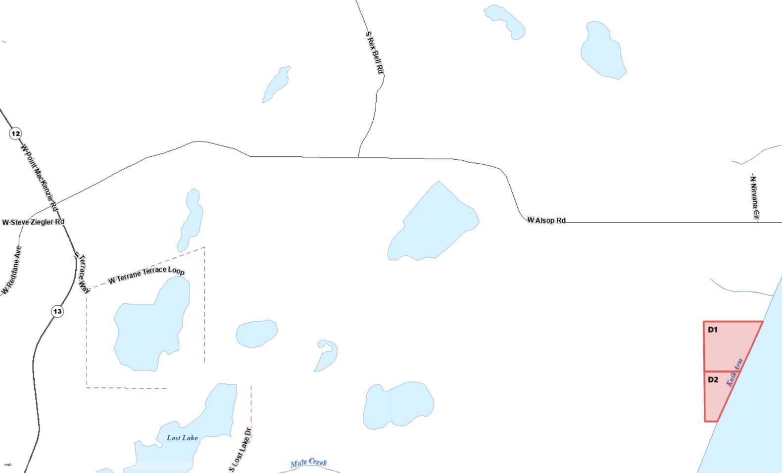 File P148 Large Parcels w/Cook Inlet Frontage off Pt Mackenzie Road Statewide Real Estate