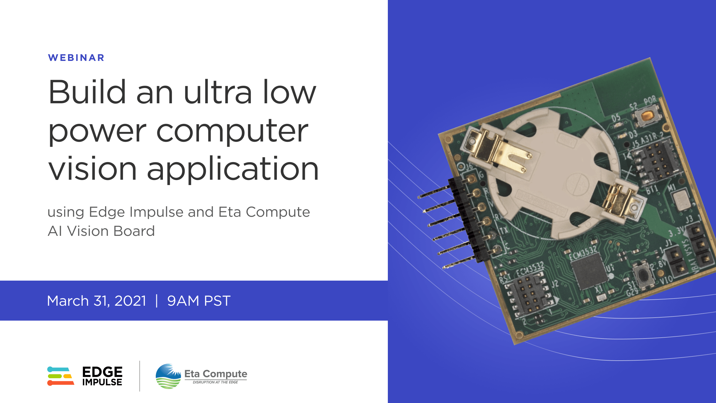 Eta Compute Introduces a New Low Power AI Vision Board