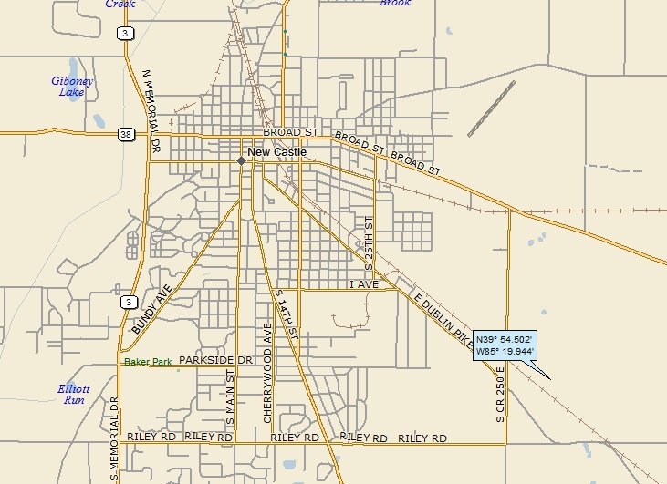 New Castle Indiana Map New Castle, Indiana | A Landing A Day