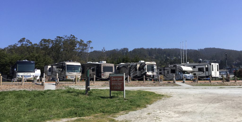 A Scenic RV Park on the Beach in Half Moon Bay, California Landmark