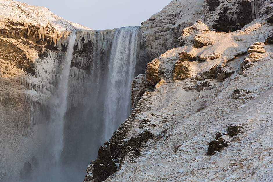 Driving from Vik to the Golden Circle Horses and Snowy Roads