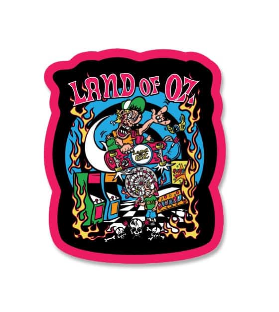 6" "wicked skater" vinyl sticker/ decal Land of Oz Arcades
