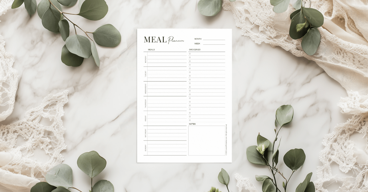 Download Your Free Meal Planner - Land of Printables