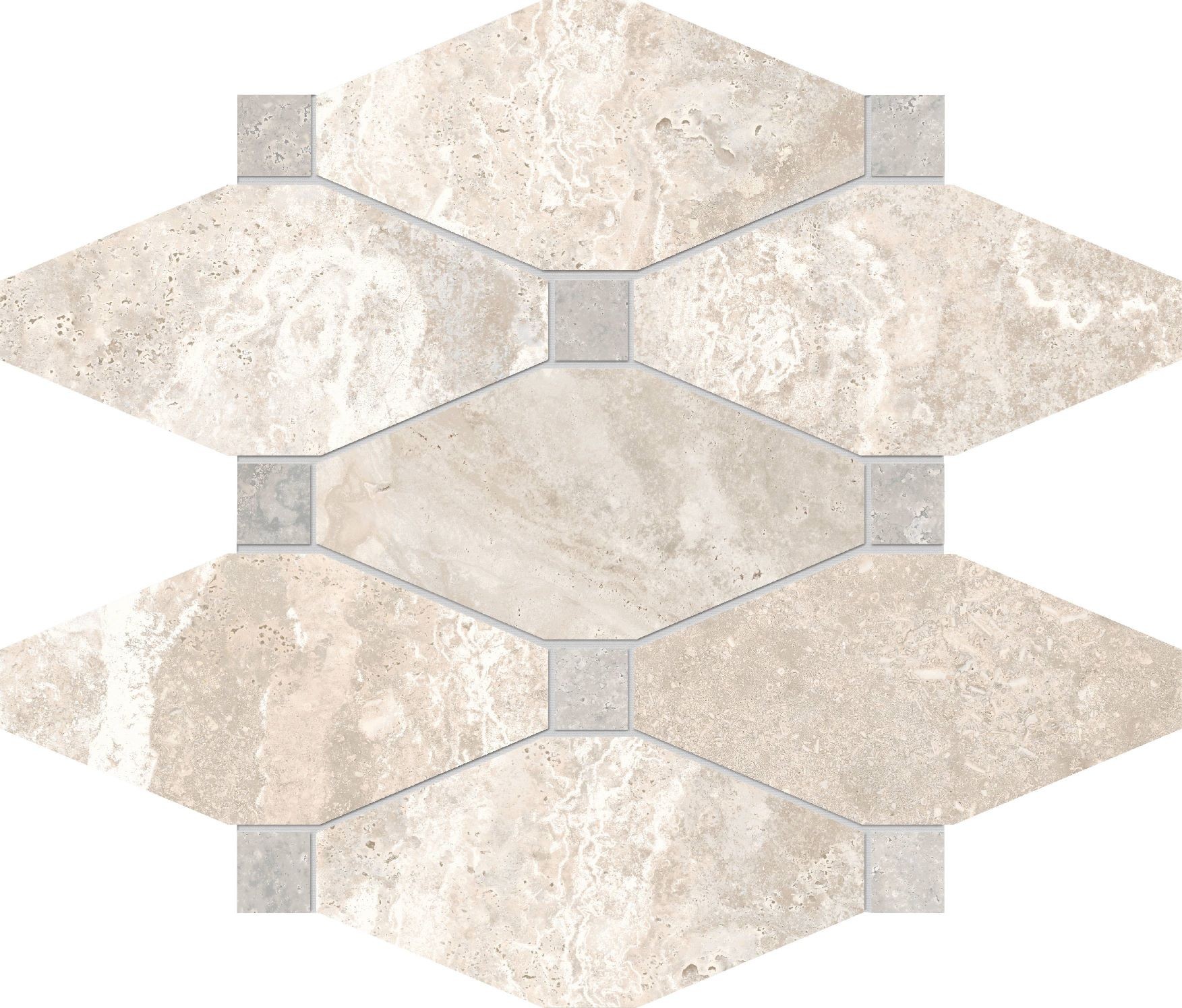 STREAM BONE OCTAGON MOSAIC mosaic tile STREAM collection by Pan